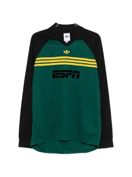 Tricou Adidas cu dungi lung verde