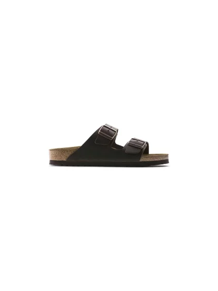 Klapki Birkenstock skórzane brązowe