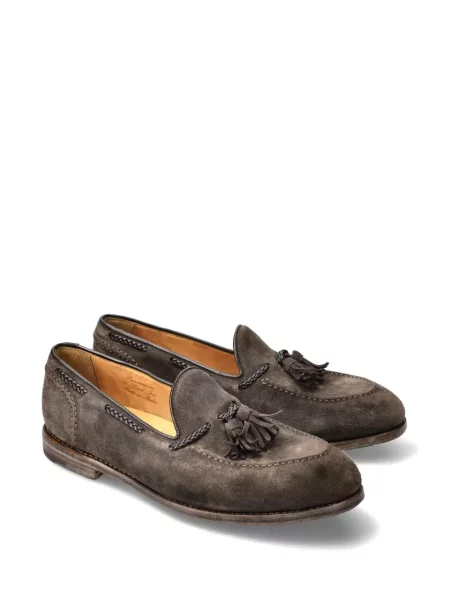 Pantofi loafer Premiata din piele de căprioară maro