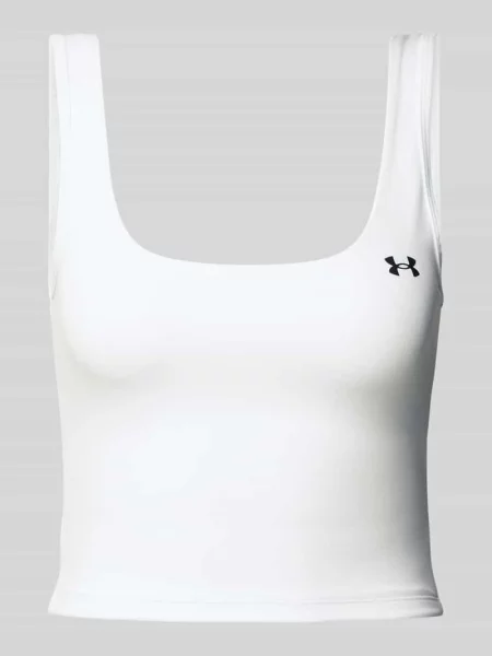 Crop top Under Armour z dekoltem w serek biały