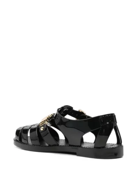 Sandale Moschino cu autograf negru