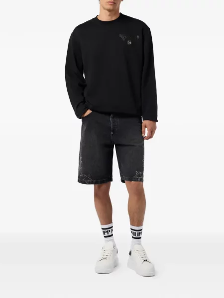 Hanorac crewneck Philipp Plein negru