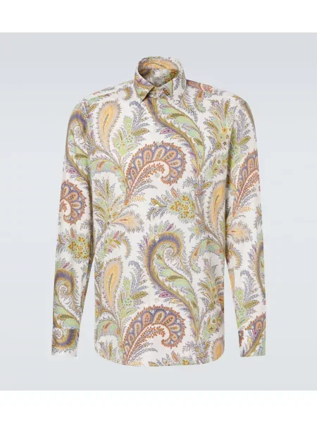 Poplínová košile Etro s paisley potiskem