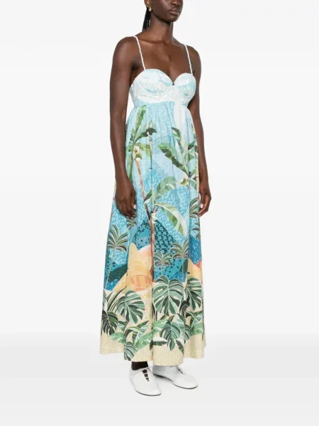 Rochie midi Farm Rio albastru