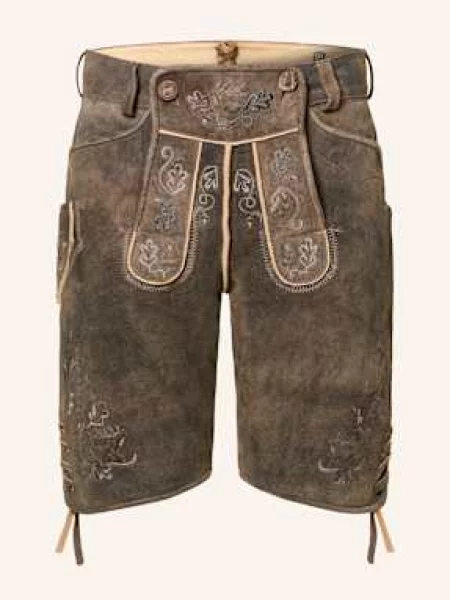 Beckert Kožené Krojové Kalhoty Karwendel šedá