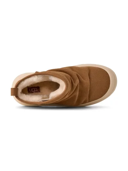 Замшевые мини сапоги Ugg коричневые