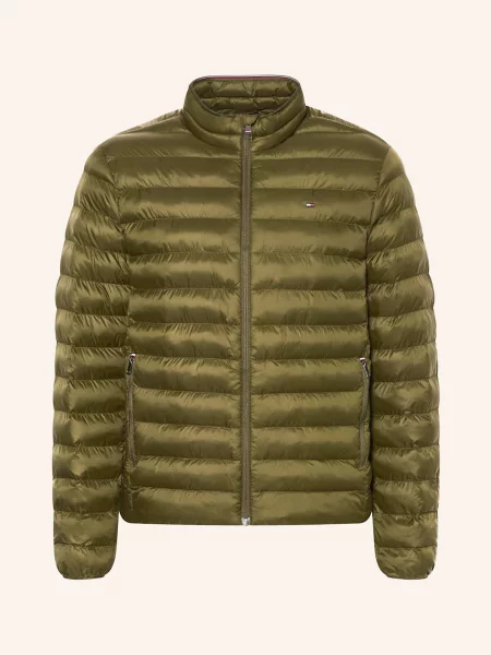 Tommy Hilfiger Prošívaná Bunda olivová