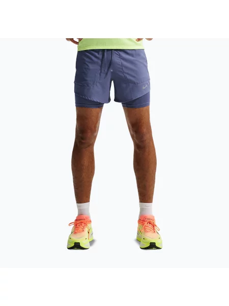 Pantaloni scurți de alergare pentru bărbați Nike Stride diffused blue albastru