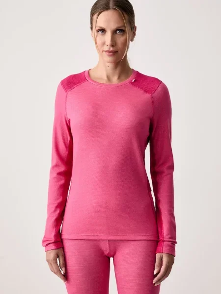Helly Hansen termo tričko s dlouhým rukávem s merino vlnou LIFA MERINO růžové