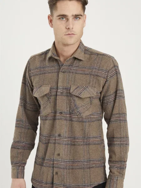 Cămașă în carouri Dewberry alb