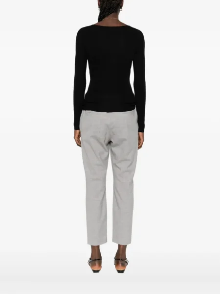 Pulover Eric Bompard cu decolteu rotund negru