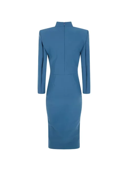 Rochie Chiara Boni La Petite Robe cu volane plic albastru