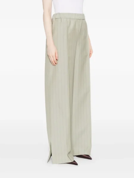 Pantaloni Jil Sander cu dungi verde