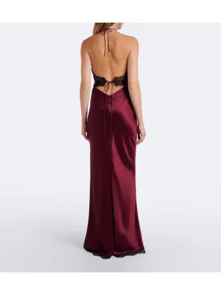Rochie maxi Retrofete din satin