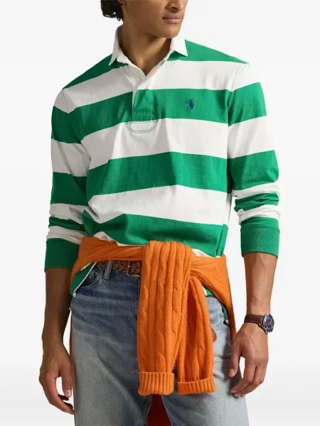 Ριγέ δερμάτινος κάλτσες Polo Ralph Lauren με κορδόνι μαύρο