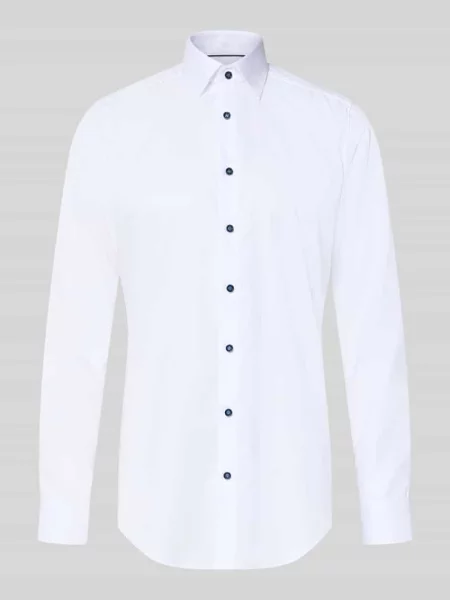 Body Koszula biznesowa o kroju slim fit z mieszanki bawełny Olymp Level 5 biała