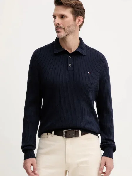 Pulover s primesjo kašmirja Tommy Hilfiger mornarsko modra