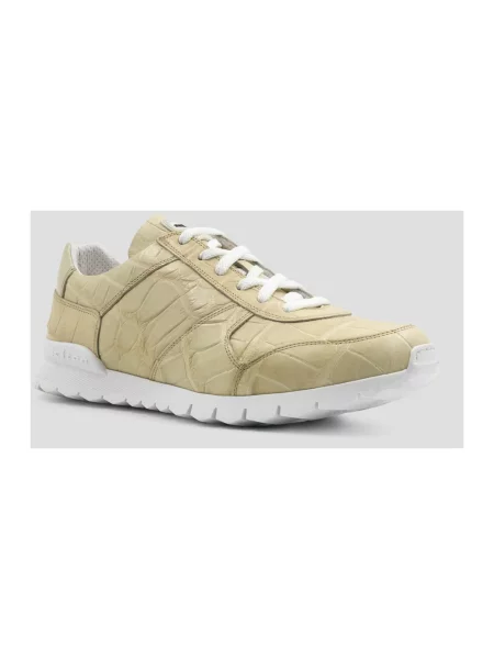 Sneakersy Kiton skórzane beżowe