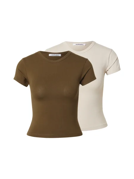 Studioselect Tricou Inga deschis / oliv bej