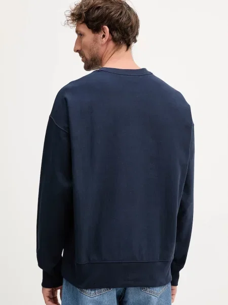 Calvin Klein Jeans bluza gładka granatowy