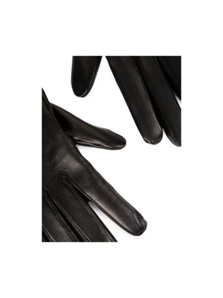 Rękawiczki Ann Demeulemeester skórzane czarne