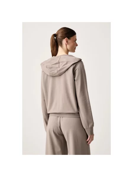 Bluza z kapturem Emporio Armani Ea7 brązowa