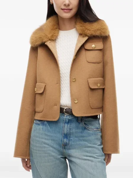 Gulerat geacă Tommy Hilfiger cu blană