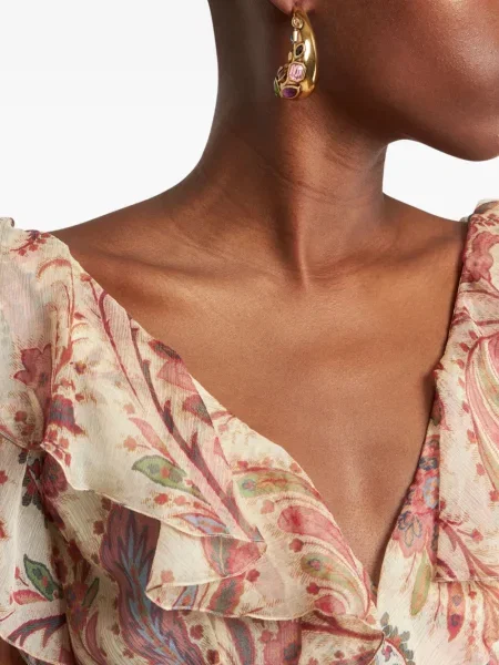 Cercei Etro cu model paisley auriu