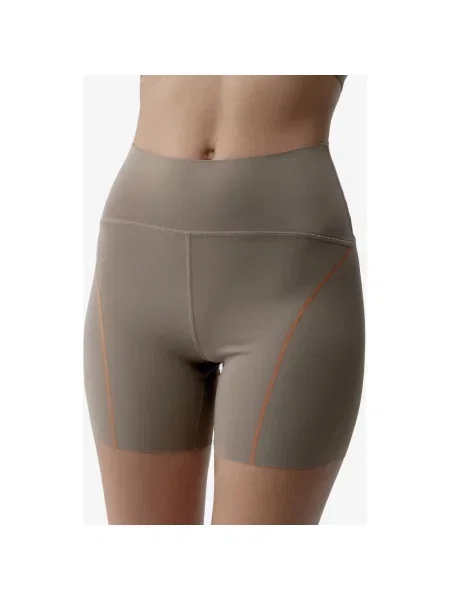 Legginsy krótkie Born Living Yoga Brone szare brązowe XS beżowe