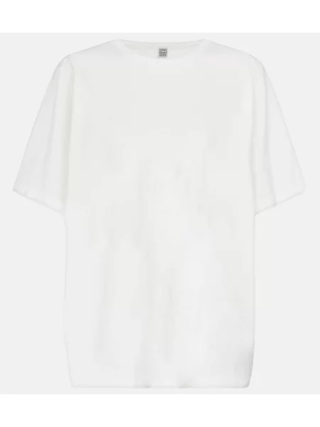 Top Toteme z dżerseju biały