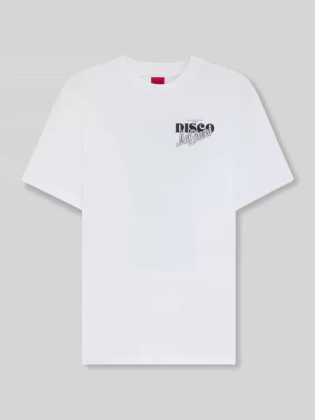 HUGO t-shirt beżowy biała