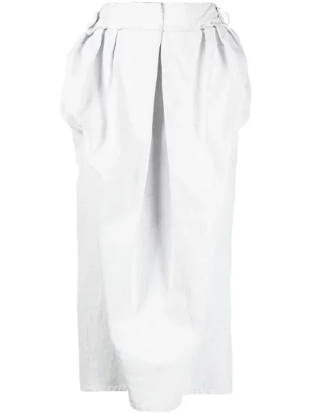 Fustă midi Maison Margiela până la genunchi alb