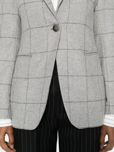 Kockás zakó Emporio Armani szürke