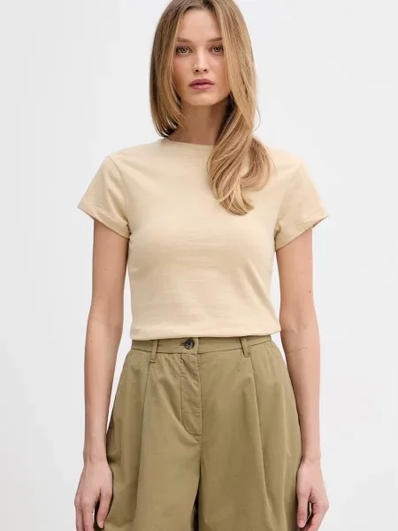 Tommy Hilfiger tricou basic pentru femei din bej