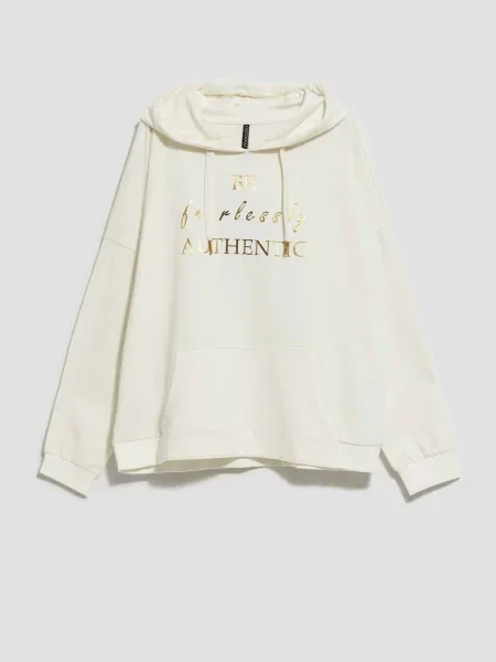 Hanorac cu glugă Moodo alb