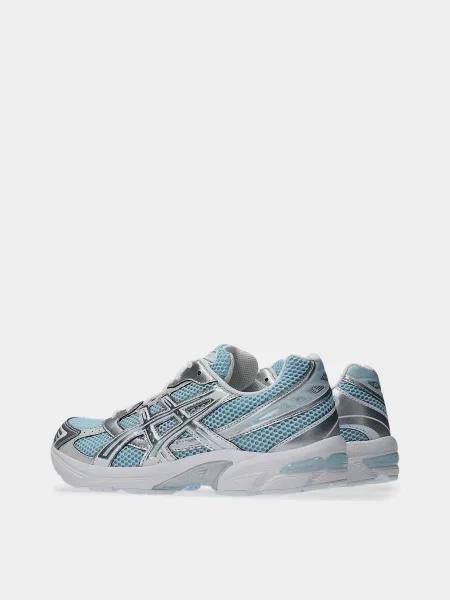 Кожаные повседневные кроссовки Asics голубые