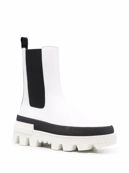 Botine chelsea Moncler alb