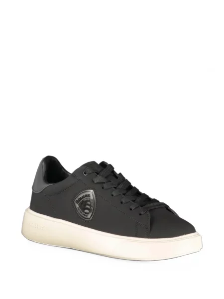 Sneakerși Blauer din piele cu autograf negru