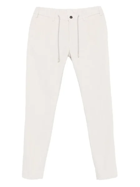 Pantaloni Eleventy de catifea cord alb