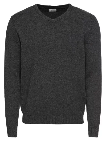 JACK & JONES Pulover temno siva
