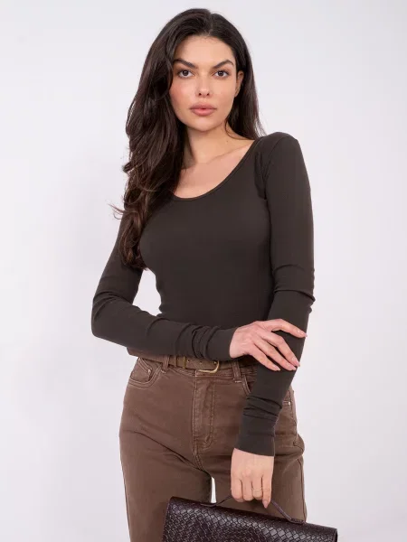 Tricou cu mânecă lungă Factory Price cu mâneci lungi lung maro