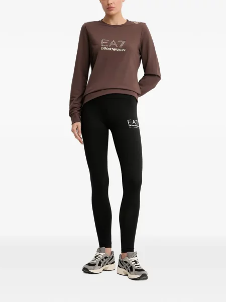 Hanorac crewneck Ea7 Emporio Armani maro
