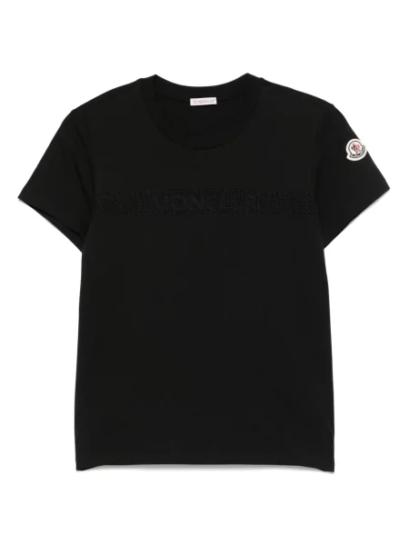 Tricou Moncler cu broderie negru