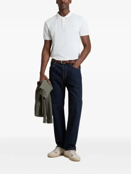 Tricou polo Woolrich alb