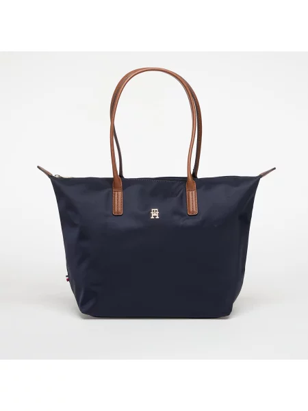 Tommy Hilfiger Geantă shopper POPETTE cu adaos de piele marină