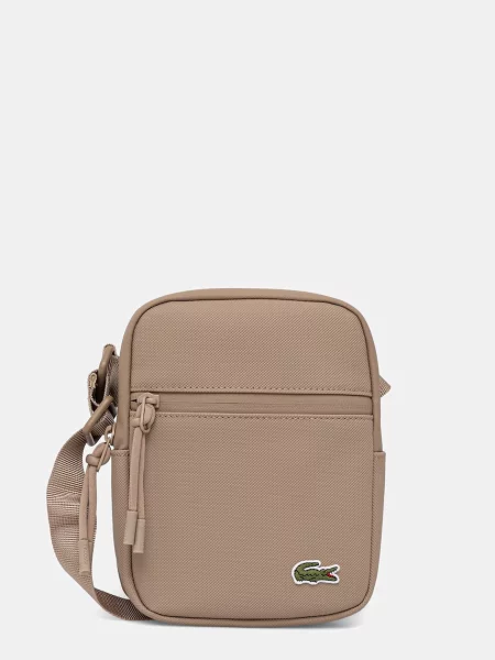 Lacoste geantă mică pentru bărbați bej