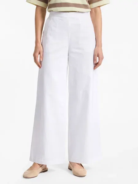 Marie Lund Szerokie spodnie Kobiety 34 biały