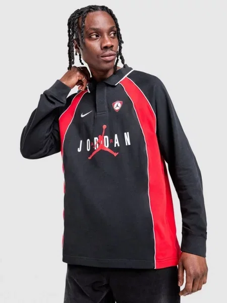 Jordan Polo M J Flt Ls Polo Jrsy czarna