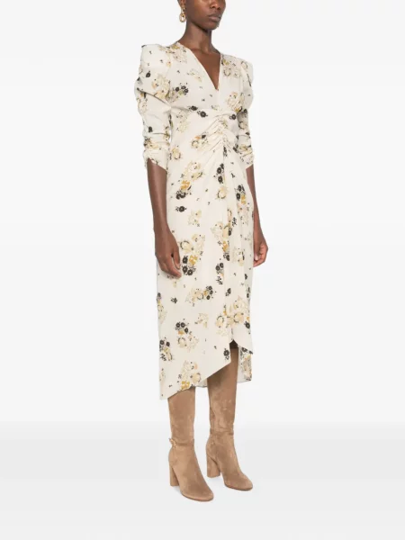 Rochie midi Isabel Marant cu model floral cu imagine