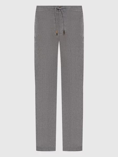 Штани з льону Capobianco сірі